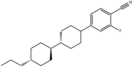 2-氟-4-[反-4-(反-4-丙基环己基)环己基]苄腈 结构式