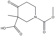4-Oxo-1,3-piperidinedicarboxylic acid 1,3-diMethyl ester Struktur