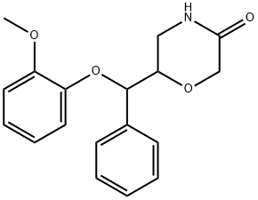 6-((2-Methoxyphenoxy)(phenyl)Methyl)Morpholin-3-one Structure