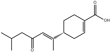 [R-(E)]-4-(1,5-二甲基-3-氧代-1-己烯基)-1-环己烯-1-羧酸 结构式