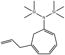 1,1,1-triMethyl-N-[6-(2-propenyl)-1,3,5-cycloheptatrien-1-yl]-N-(triMethyl silyl)-SilanaMine Structure