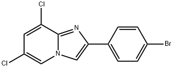 2-(4-BroMophenyl)-6,8-dichloroiMidazo[1,2-a]pyridine Struktur