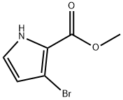 3-ブロモピロール-2-カルボン酸メチル 化学構造式