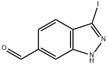 3-碘-1H-吲唑-6-甲醛 结构式
