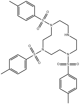 1,4,7-Tritosyl-1,4,7,10-tetraazacyclododecane Struktur