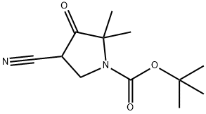 tert-butyl 4-cyano-2,2-dimethyl-3-oxopyrrolidine-1-carboxylate Structure