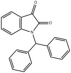 1-(ジフェニルメチル)-1H-インドール-2,3-ジオン 化学構造式