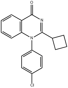 1-(4-氯苯基)-2-环丁基喹唑啉-4(1H)-酮, 95216-42-5, 结构式