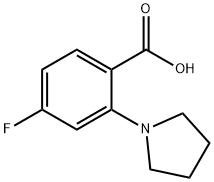 2-(1-吡咯烷基)-4-氟苯甲酸, 952680-24-9, 结构式