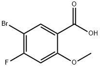 5-ブロモ-4-フルオロ-2-メトキシ安息香酸 化学構造式