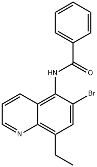 N-(6-溴-8-乙基喹啉-5-基)苯甲酰胺 结构式