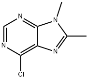 6-氯-8,9-二甲基-9H-嘌呤 结构式