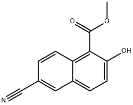 6-氰基-2-羟基-1-萘甲酸甲酯 结构式