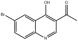 3-乙酰基-6-溴喹啉-4(1H)-酮 结构式