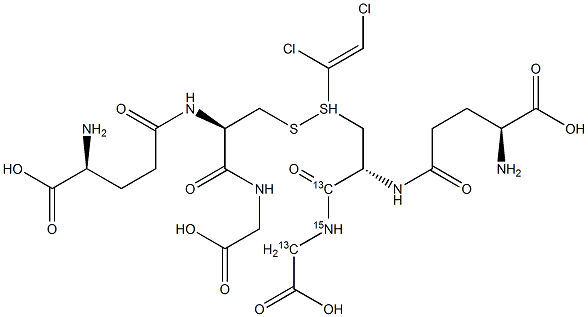 S-(1,2-DICHLOROVINYL)GLUTATHIONE-13C2-15N 结构式