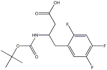 3-(tert-butoxycarbonyl aMino)-4-(2,4,5-trifluoro phenyl)butanoic acid Structure