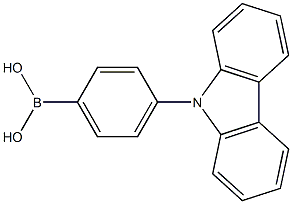 4-(9H-9-咔唑)苯硼酸 结构式