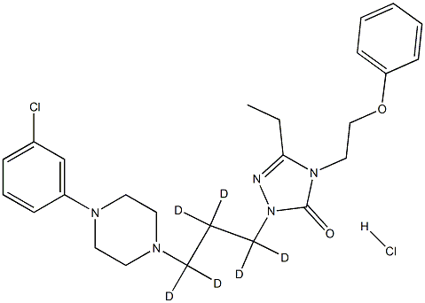盐酸奈法唑酮D6, , 结构式