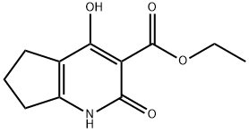 ethyl 2,4-dihydroxy-6,7-dihydro-5H-cyclopenta[b]pyridine-3-carboxylate Struktur