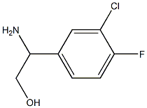2-氨基-2-(3-氯-4-氟苯基)乙-1-醇盐酸盐, 1177282-41-5, 结构式