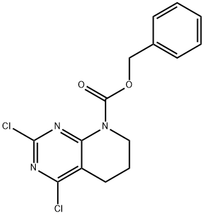 2,4-二氯-6,7-二氢吡啶并[2,3-D]嘧啶-8(5H)-羧酸苄酯, 1665288-67-4, 结构式