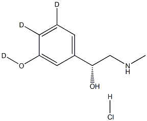 (R)-(-)-盐酸脱羟肾上腺素-D3, 1276197-50-2, 结构式