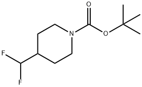 1-N-BOC-4-ジフルオロメチルピペリジン 化学構造式