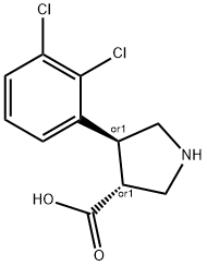 (+/-)-trans-4-(2,3-dichloro-phenyl)-pyrrolidine-3-carboxylic acid Structure