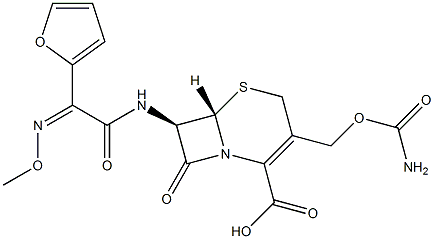 头孢呋辛杂质B, , 结构式