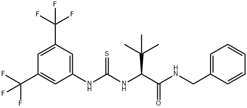 (2S)-2-[[[[3,5-双(三氟甲基)苯基]氨基]硫代甲基]氨基]-3,3-二甲基-N-(苯基甲基)丁酰胺 结构式