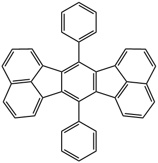 7,14-ジフェニルアセナフト[1,2-k]フルオランテン 化学構造式