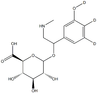 苯福林D3葡糖苷酸, , 结构式