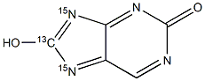 OXYPURINOL -13C, 15N2 结构式