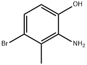 2-氨基-4-溴-3-甲基苯酚 结构式