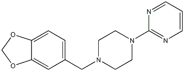 2-(4-(1,3-benzodioxol-5-ylMethyl)piperazin-1-yl)pyriMidine Structure