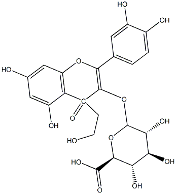 MONO-4-羟乙基檞皮素葡糖苷酸, , 结构式