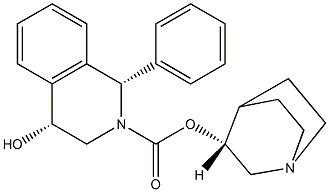 (1S, 4R)-3,4-Dihydro-4-Hydroxy-1-Phenyl-2-(1H)-isoquinoline-Carboxylic Acid (3R)-1-Azabicyclo[2,2,2]oct-3-yl Ester Structure