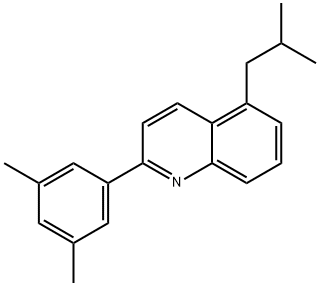 2-(3,5-二甲基苯基)-5-异丁基喹啉, 1404491-67-3, 结构式