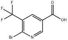 6-溴-5-(三氟甲基)烟酸, 1805579-11-6, 结构式