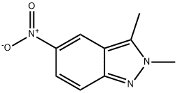 2,3-二甲基-5-硝基-2H-吲唑 结构式