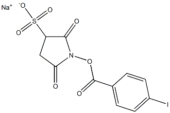 4-Iodo-benzoic acid 2,5-dioxo-3-sulfo-pyrrolidin-1-yl ester sodiuM salt 结构式