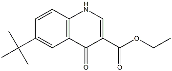 6-tert-Butyl-4-oxo-1,4-dihydro-quinoline-3-carboxylic acid ethyl ester 结构式