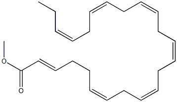 反2,顺6,9,12,15,18,21-二十四碳七烯酸甲酯 结构式