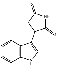 3-(1H-インドール-3-イル)ピロリジン-2,5-ジオン 化学構造式