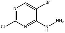5-BROMO-2-CHLORO-4-HYDRAZINYLPYRIMIDINE Structure