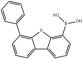 (6-phenyldibenzo[b,d]thiophen-4-yl)boronic acid Struktur