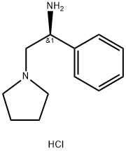 (S)-1-phenyl-2-(pyrrolidin-1-yl)ethan-1-amine hydrochloride 结构式