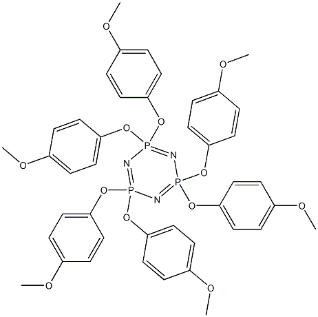 2l5,4l5,6l5-1,3,5,2,4,6-Triazatriphosphorine, 2,2,4,4,6,6-hexakis(4-methoxyphenoxy)- 结构式