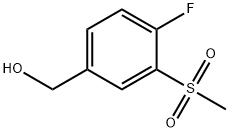 4-Fluoro-3-(methylsulfonyl)benzenemethanol Structure