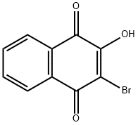 2-Hydroxy-3-bromo-1,4-naphthoquinone Struktur